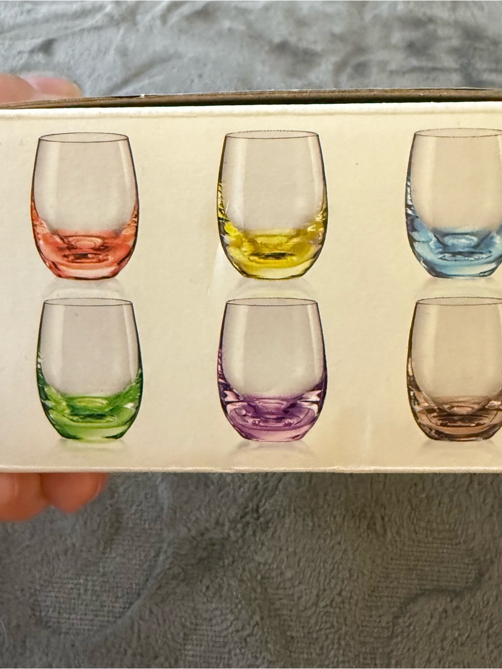 Bohemia Crystal Rainbow 6-Piece Colorful Stemless Shot Glasses CZ 60ml OSK - Picture 2 of 5